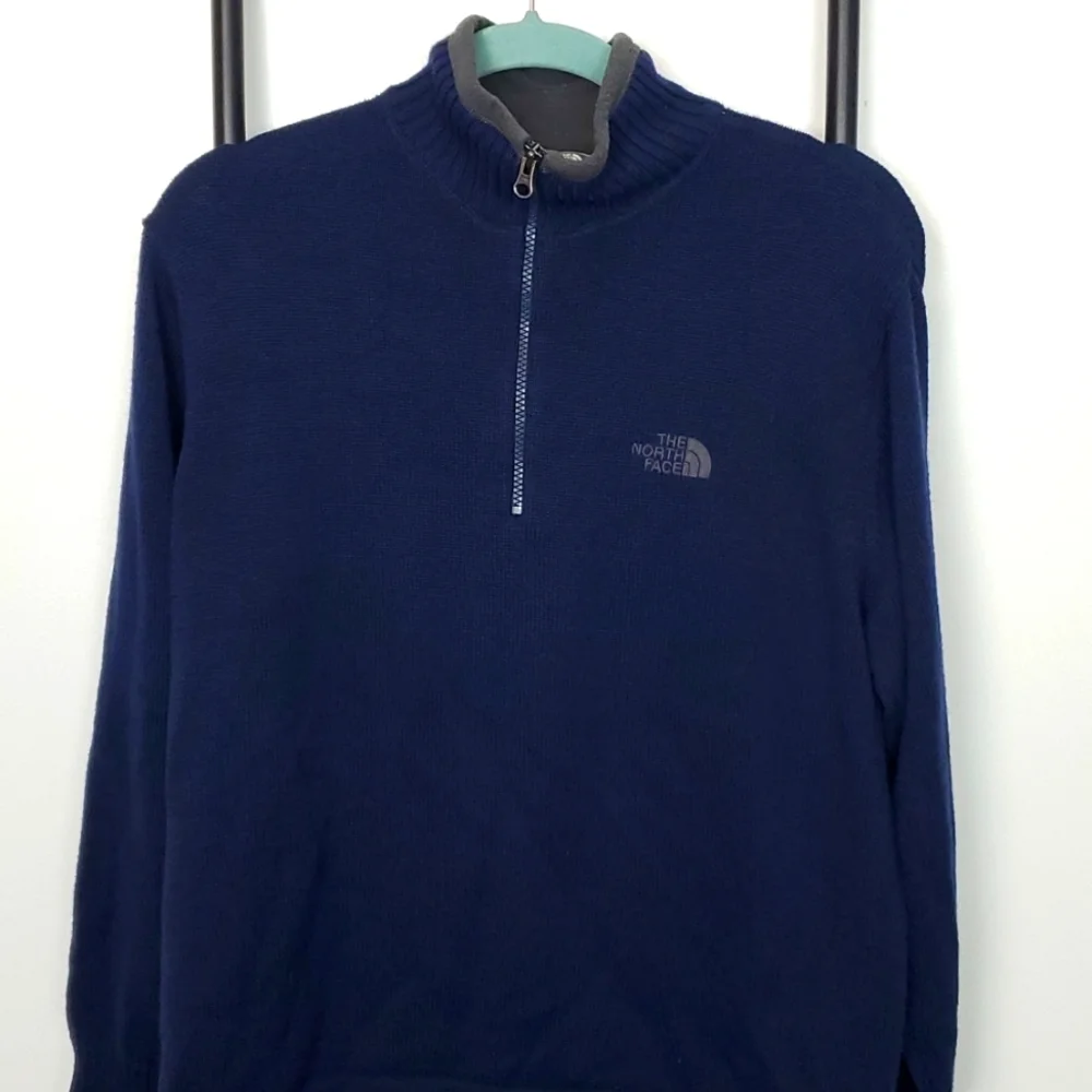 The North Face A5 Series Men's Knit Blue 3/4 Zipper Sweater Pullover Size M